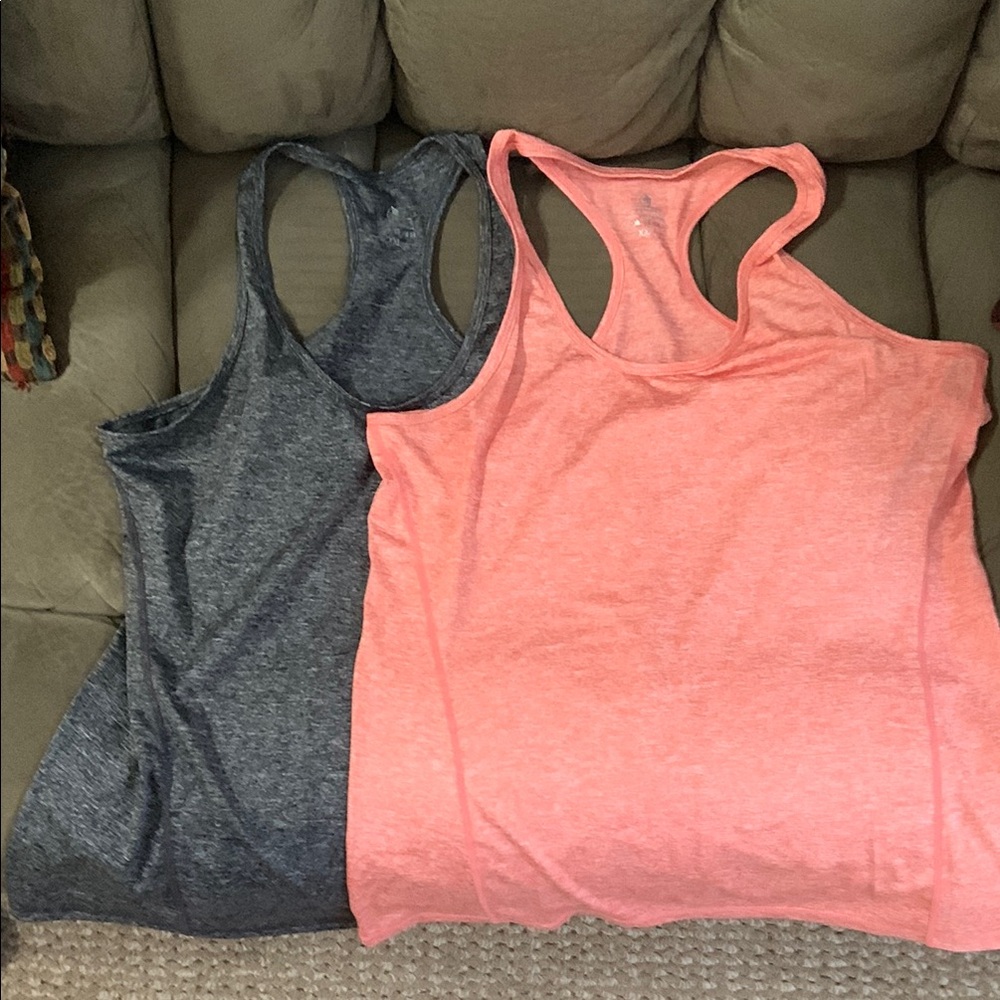 Women's Racerback Tank Top Set - Orange and Gray